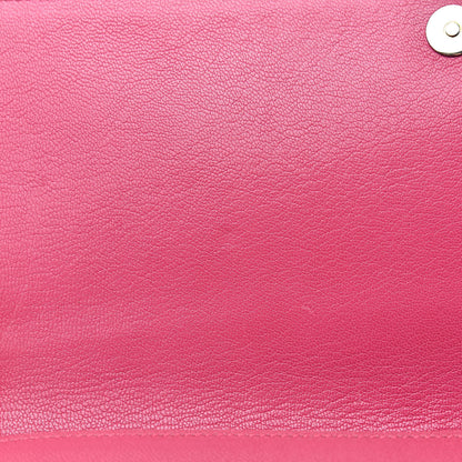 Saint Laurent Goatskin Monogram Large Belle De Jour Clutch Lipstick Fuchsia 8 of 14