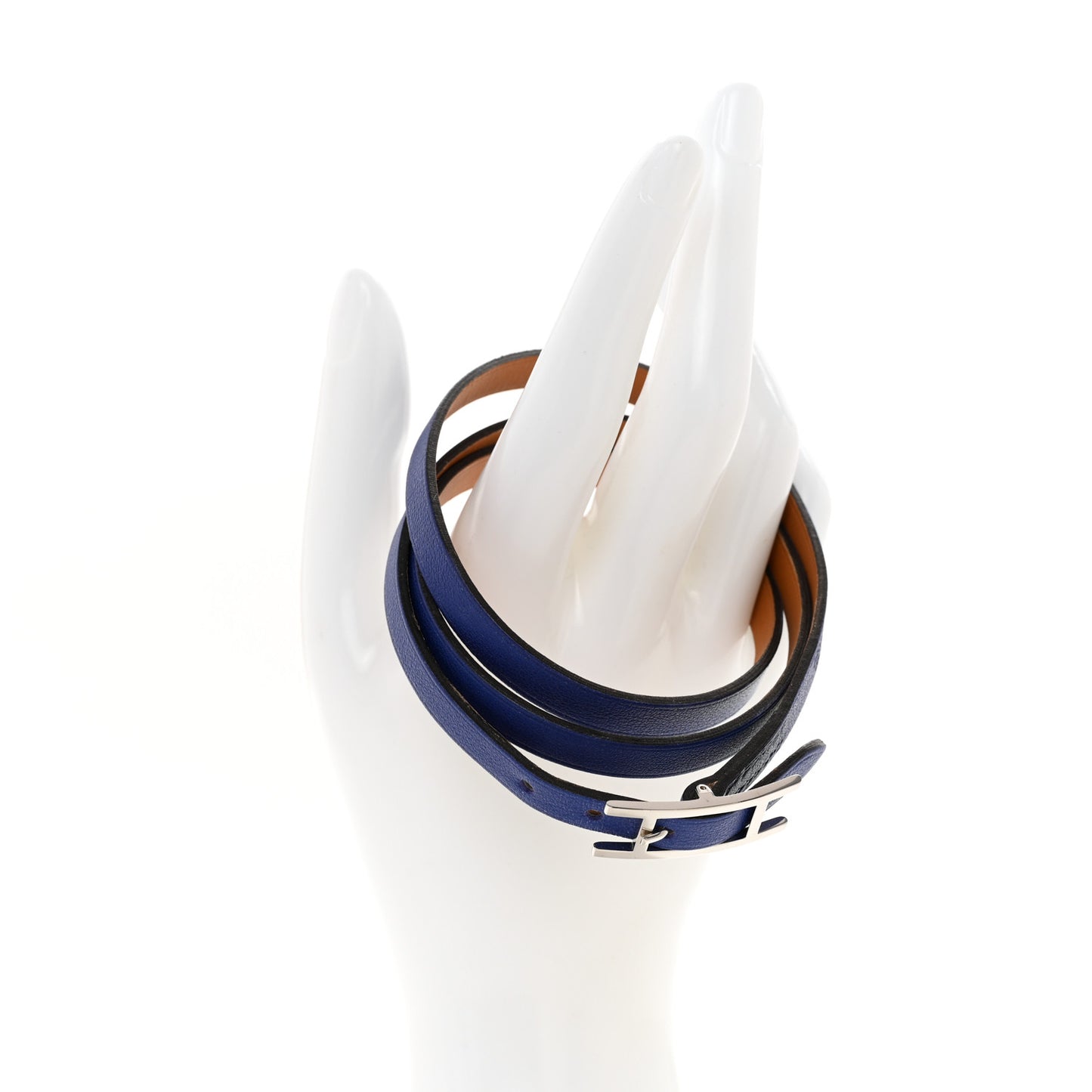 Swift 3MM Hapi Triple Tour Wrap Bracelet S Bleu Electrique Gold