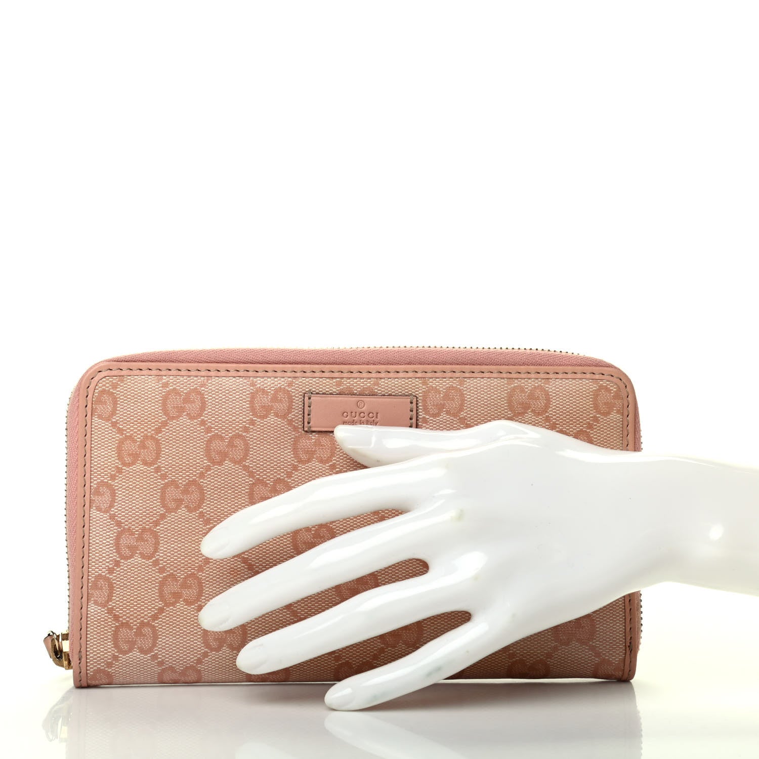 Gucci Monogram Joy Zip Around Organizer Wallet Pink 2 of 8