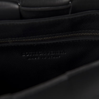 Bottega Veneta Lambskin Maxi Intrecciato Cassette Crossbody Bag Black 8 of 14