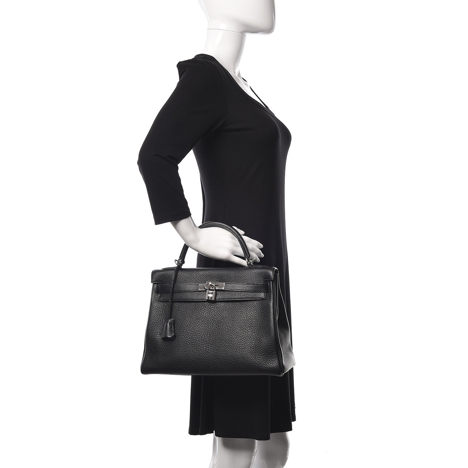 Hermes Taurillon Clemence Kelly Retourne 32 Black 2 of 37