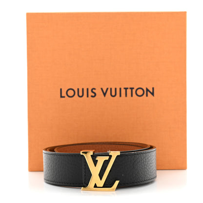 Louis Vuitton Taurillon Calfskin 30mm LV Initiales Reversible Belt 75 30 Black 7 of 7