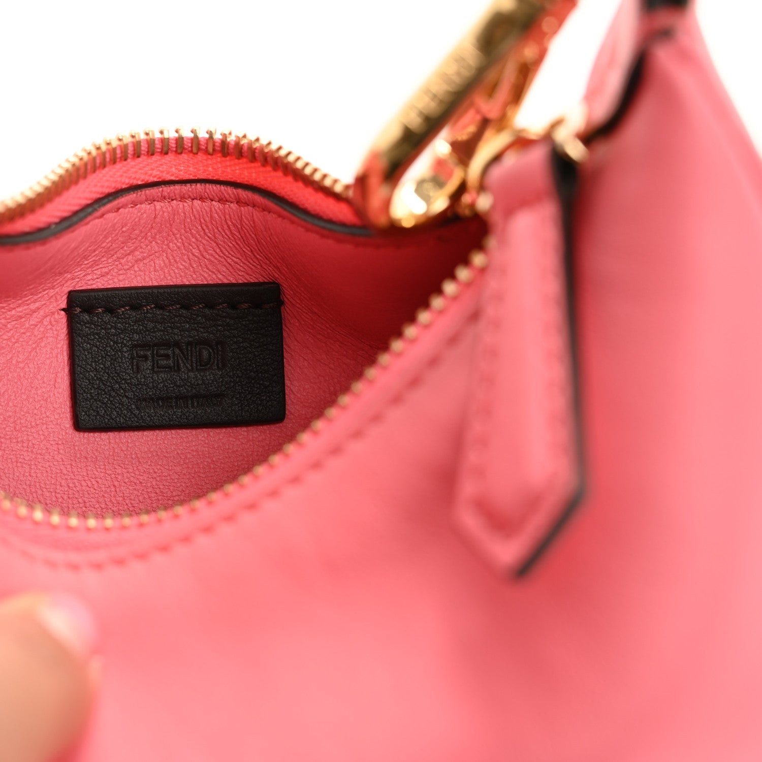 Fendi Vitello Grace New Matte Nano Fendigraphy Hobo Charm Pink Dalia 6 of 10