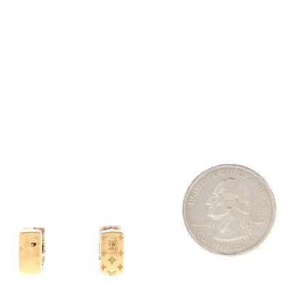 Louis Vuitton Nanogram Earrings Gold 2 of 5