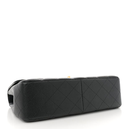 Chanel Caviar Quilted Jumbo Single Flap Black 4 of 11