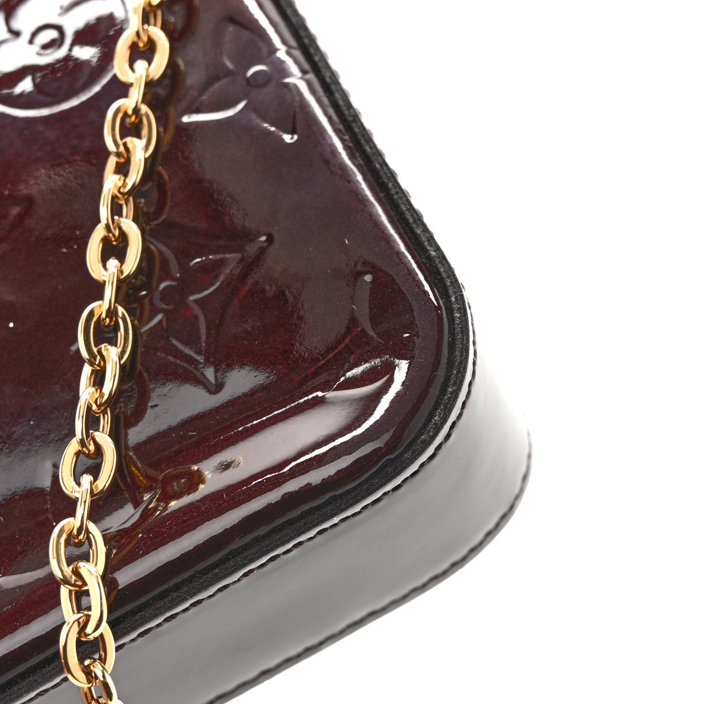 Vernis Pochette Felicie Chain Wallet Amarante