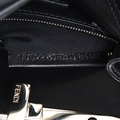 Fendi Nappa Lace Up Mini Peekaboo Iconic Satchel Black 7 of 14