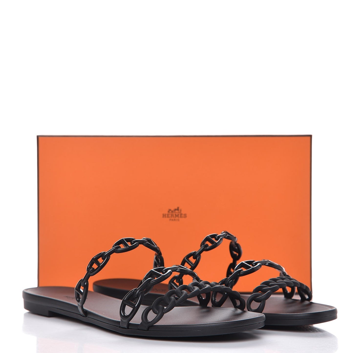 Rubber Chaine d'Ancre Rivage Sandals 41 Black