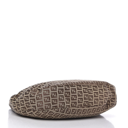 Fendi Zucchino Vitello Clip Hobo Mogano Panna Bruciato 4 of 10