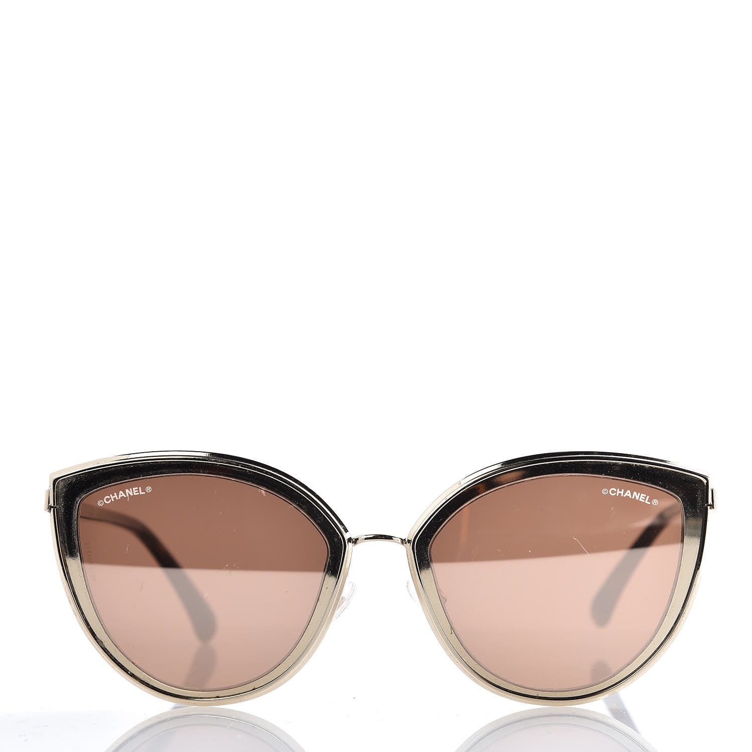 Chanel Metal Cat Eye Sunglasses 4222 Gold 2 of 9