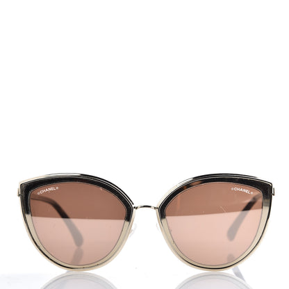 Chanel Metal Cat Eye Sunglasses 4222 Gold 2 of 9