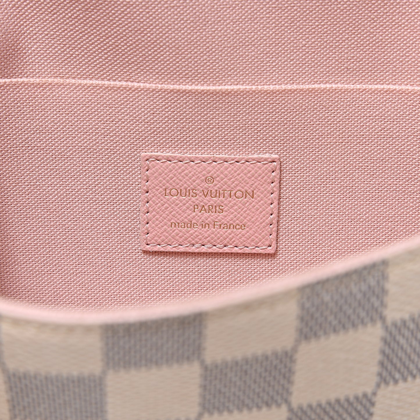 Damier Azur Calfskin Pochette Felicie Eau de Rose
