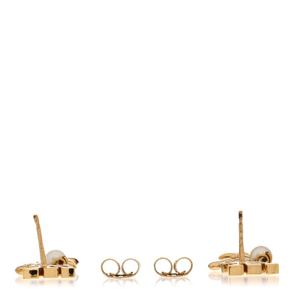Louis Vuitton Metal Pearl LV Louisa Drop Earrings Gold 3 of 4