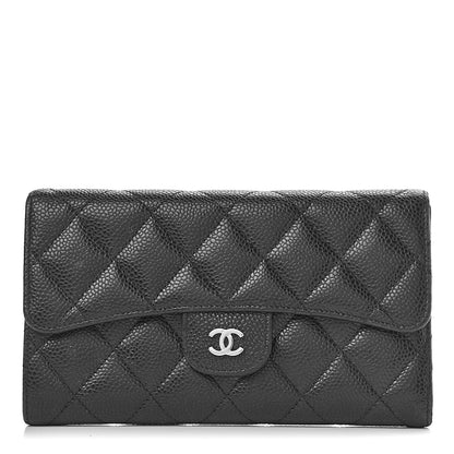 Chanel Caviar Quilted Large Flap Wallet Black 1 of 10