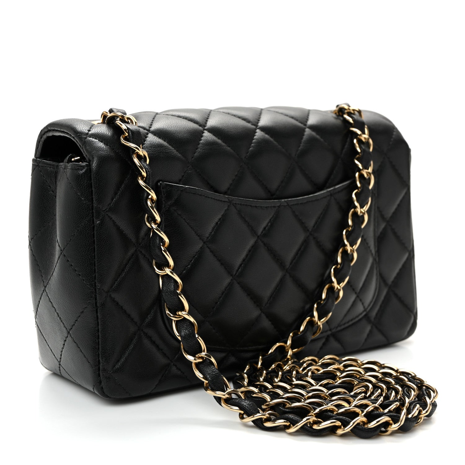 Chanel Lambskin Quilted Mini Rectangular Flap Black 3 of 10