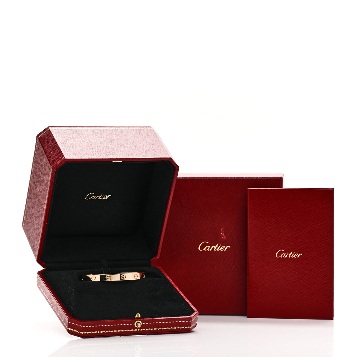 Cartier 18K Yellow Gold LOVE Cuff Bracelet 17 4 of 4