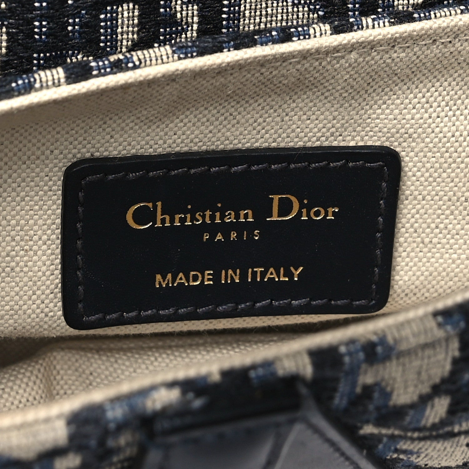 Christian Dior Oblique Mini Saddle Bag Blue 6 of 10