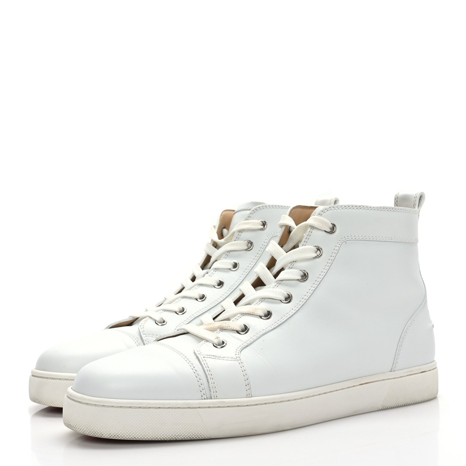 Christian Louboutin Calfskin Mens Louis Flat Sneakers 44.5 White 3 of 10