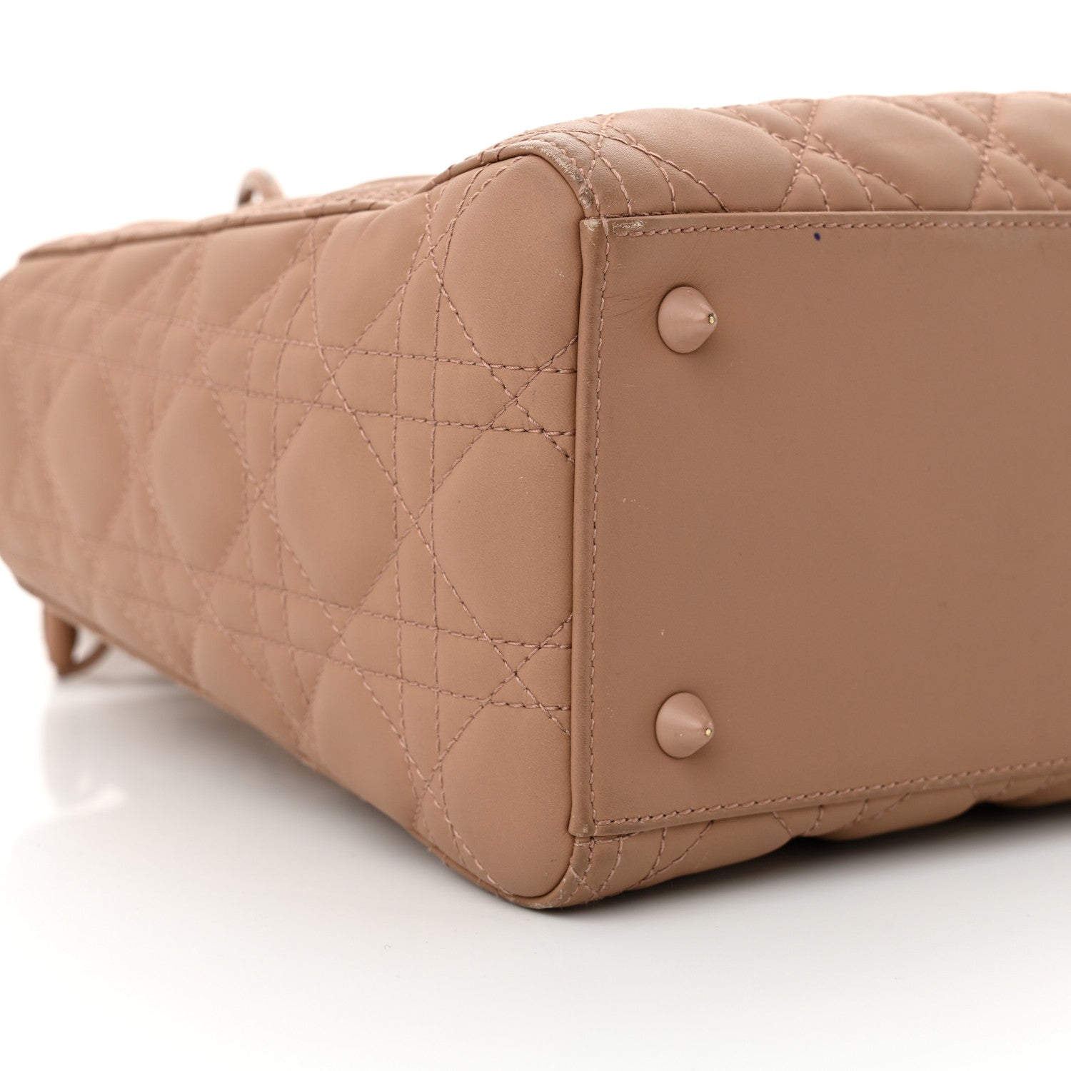 Christian Dior Ultra Matte Calfskin Cannage Medium Lady Dior Beige 9 of 18