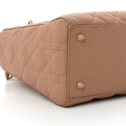 Christian Dior Ultra Matte Calfskin Cannage Medium Lady Dior Beige 9 of 18