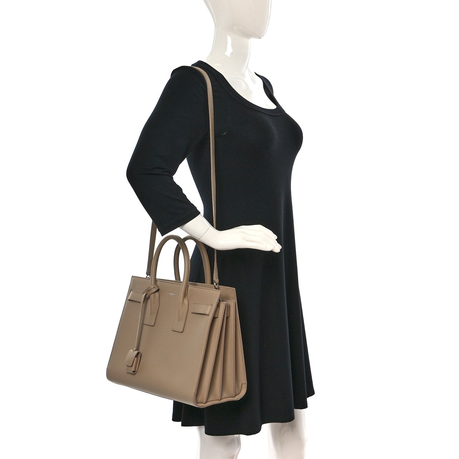 Saint Laurent Grained Calfskin Small Sac De Jour Nude Powder 2 of 12
