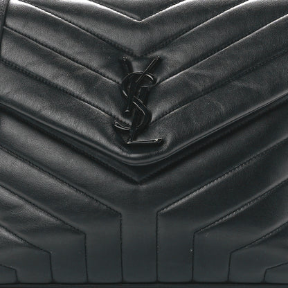 Saint Laurent Calfskin Y Quilted Monogram Monochrome Medium Loulou Chain Satchel Black 10 of 13