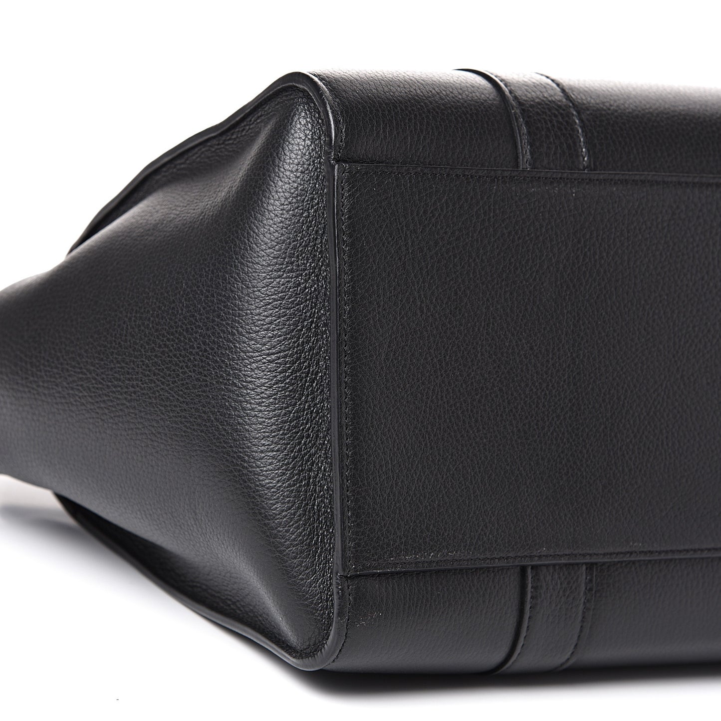 Grain Vegetable Tanned Calfskin Zipped Bayswater Black