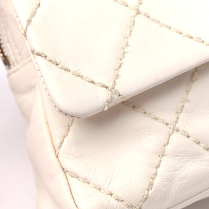 Chanel Lambskin Quilted Flower Patch Single Flap White 16 of 17