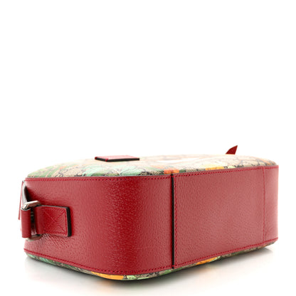 Gucci GG Supreme Monogram Tian Web Camera Bag Beige Multicolor Red 4 of 11