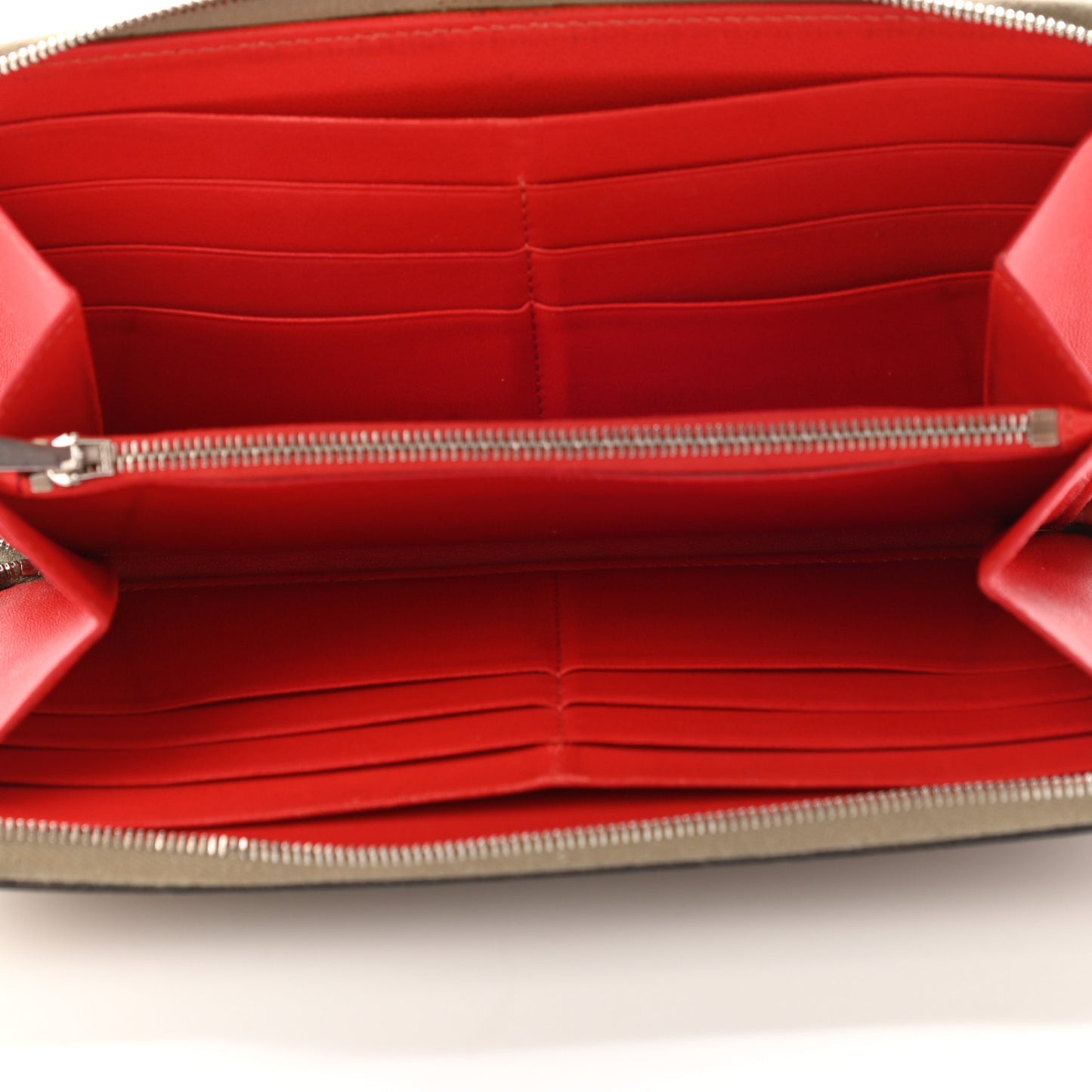 Grained Calfskin Large Zip Around Multifunction Wallet Dune