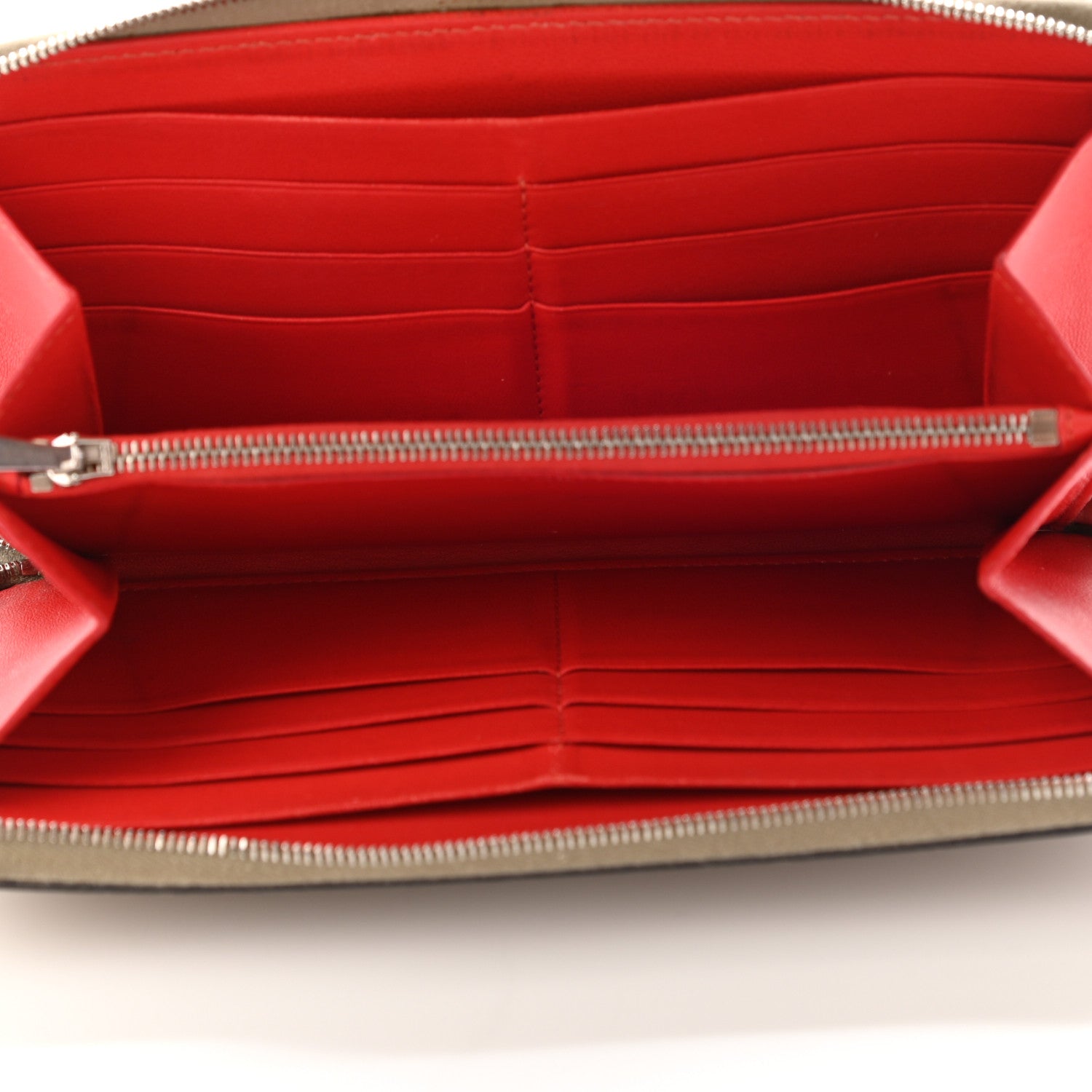 Celine Grained Calfskin Large Zip Around Multifunction Wallet Dune 8 of 15