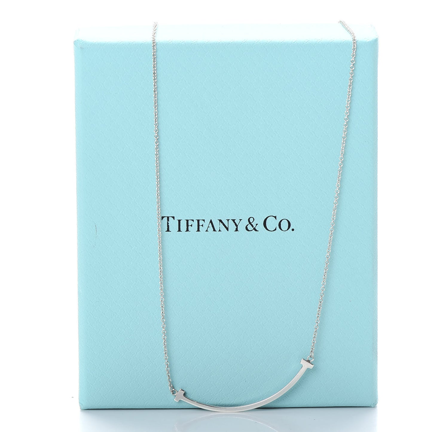 Sterling Silver Small T Smile Pendant Necklace