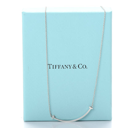 Tiffany Sterling Silver Small T Smile Pendant Necklace 6 of 6
