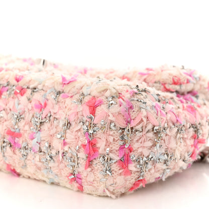 Chanel Tweed Quilted Mini Rectangular Flap Light Pink Silver Blue 10 of 10