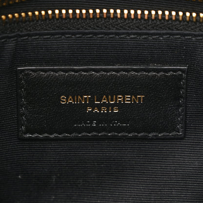 Saint Laurent Lambskin Quilted Toy Loulou Puffer Monogram Chain Satchel Dark Beige 6 of 19