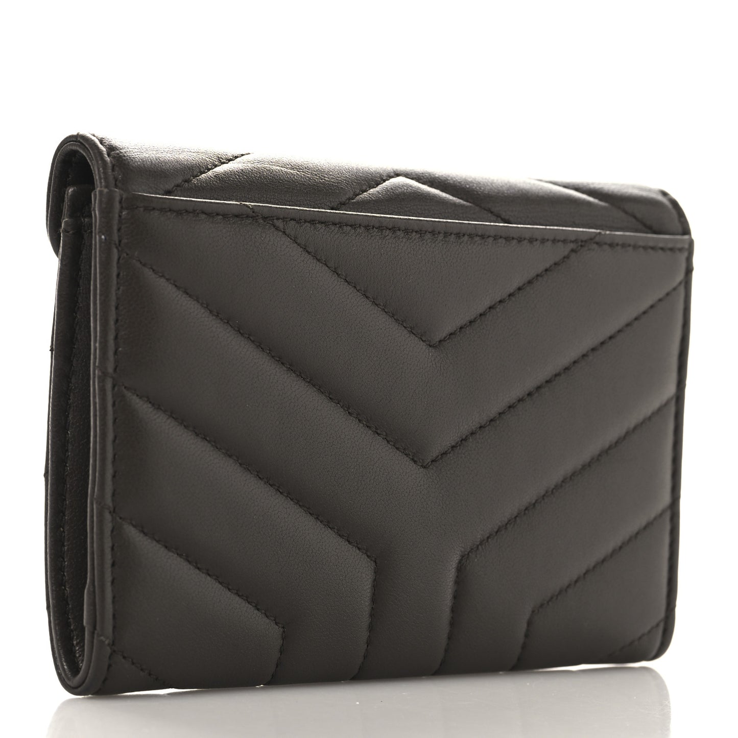 Lambskin Y Quilted Monogram Small Loulou Envelope Wallet Faggio