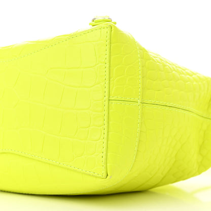Balenciaga Extra Supple Calfskin Crocodile Embossed Neo Classic Hardware Hobo XS Flou Yellow 9 of 9
