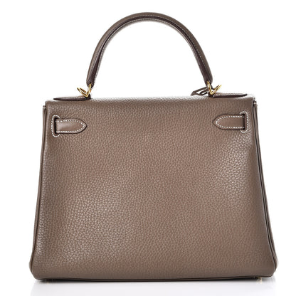 Hermes Taurillon Clemence Kelly Retourne 28 Etoupe 7 of 37
