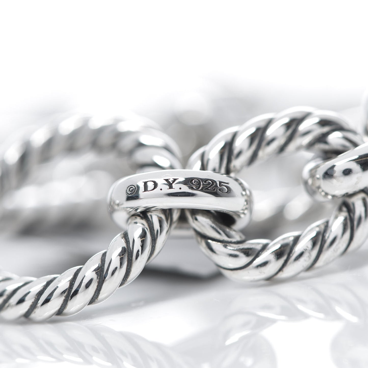 Sterling Silver 12.5mm Cushion Link Chain Necklace