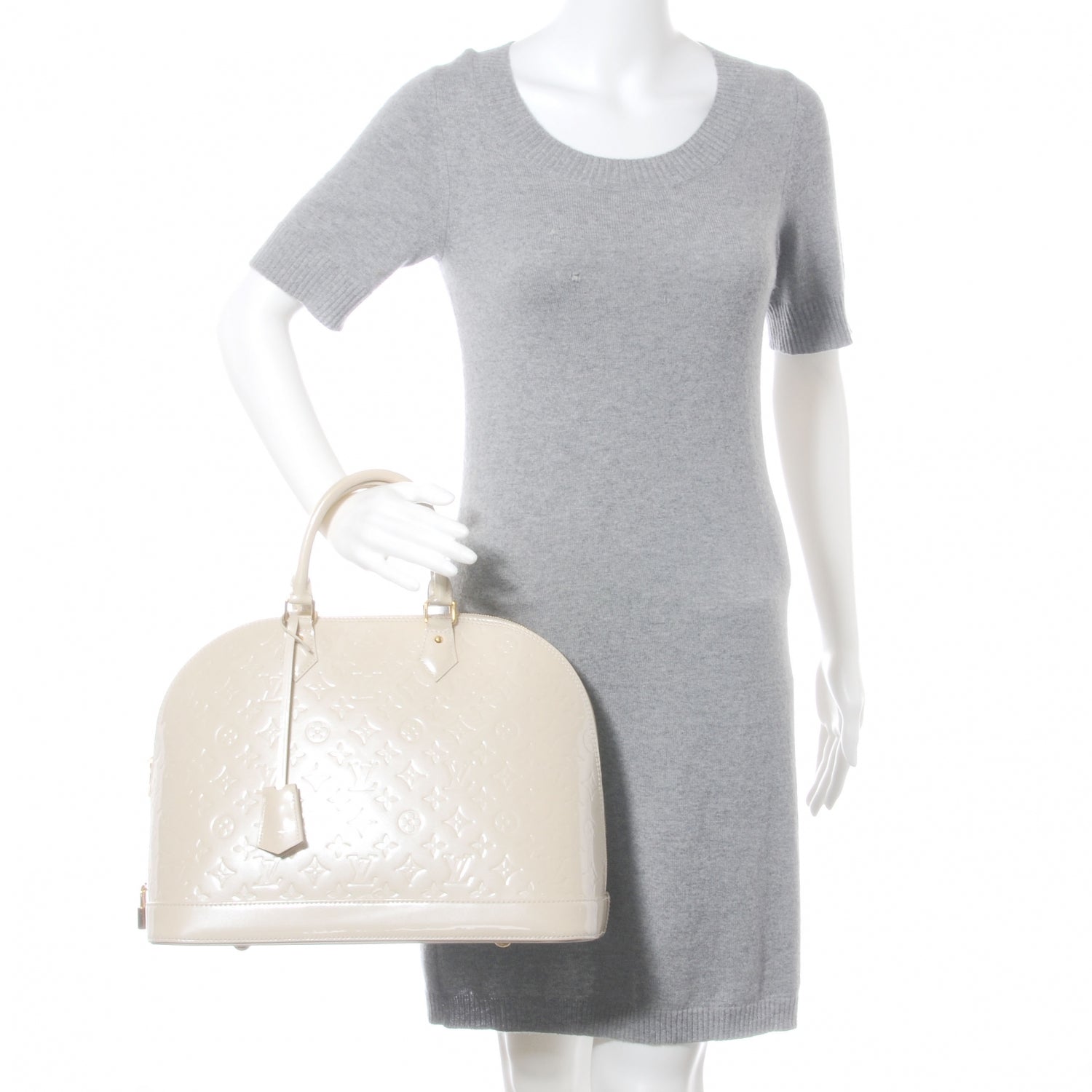 Louis Vuitton Vernis Alma GM Blanc Corail 2 of 8