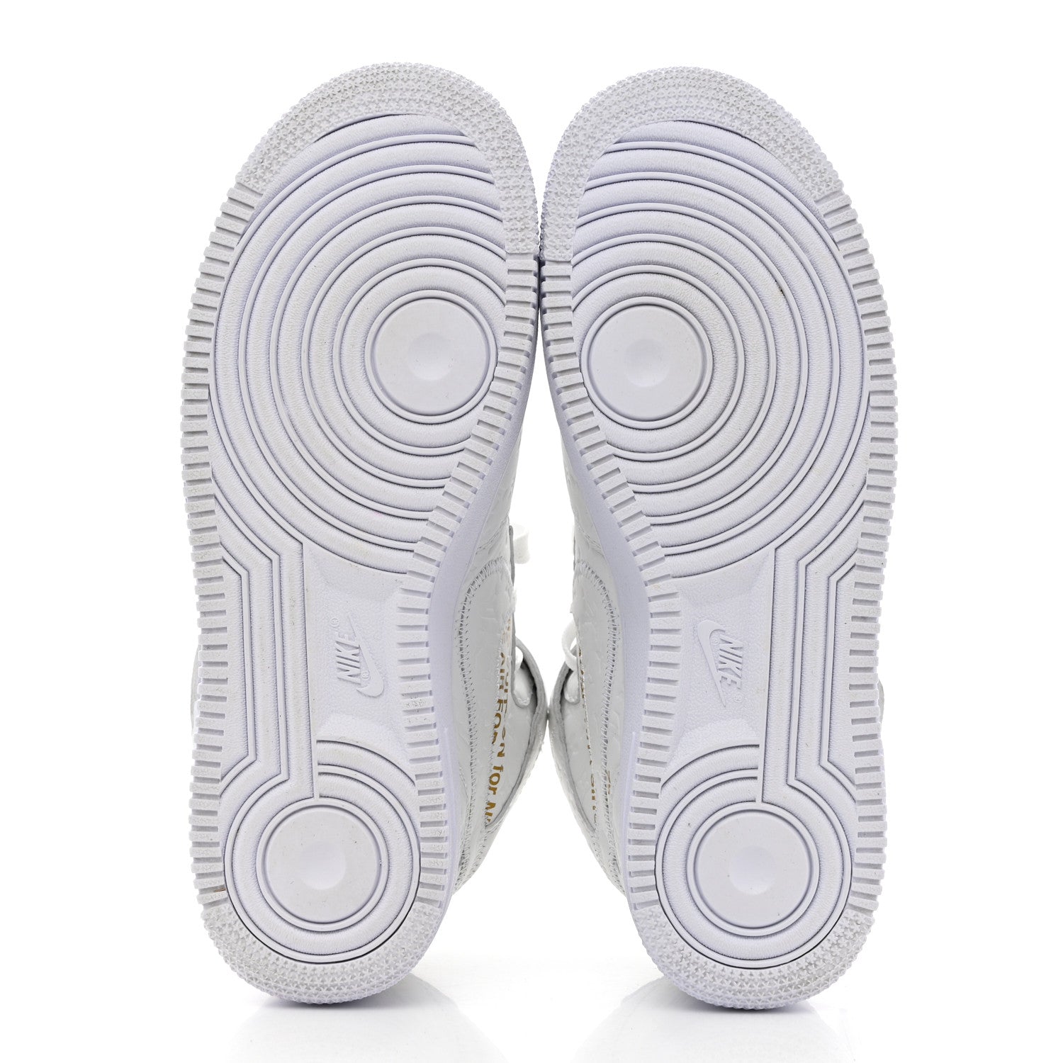 Louis Vuitton X NIKE AIR FORCE 1 Calfskin Monogram Mens Mid Sneakers 6 White 5 of 12