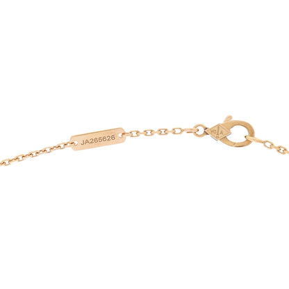 Van Cleef & Arpels 18K Yellow Gold Carnelian Vintage Alhambra Pendant Necklace 5 of 5