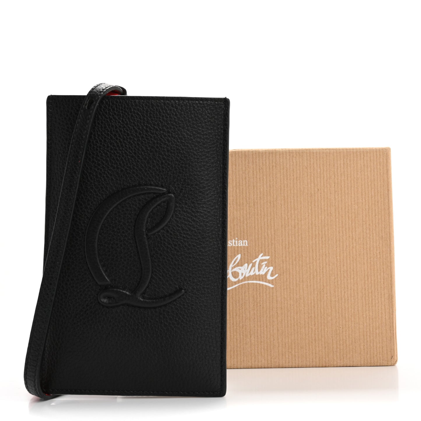 Calfskin By My Side Crossbody Phone Case Black