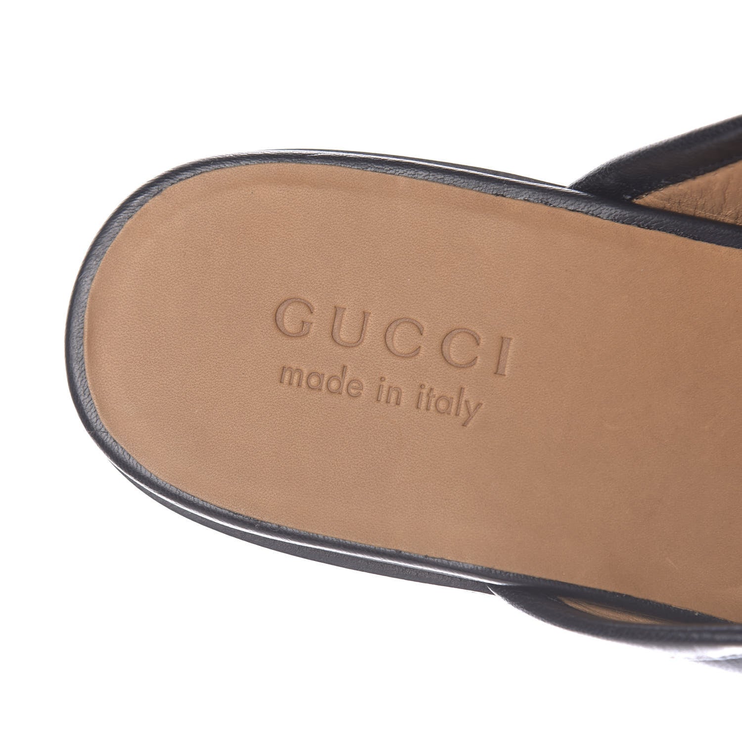 Gucci Goatskin Mens Horsebit Slippers 9 Black 8 of 11
