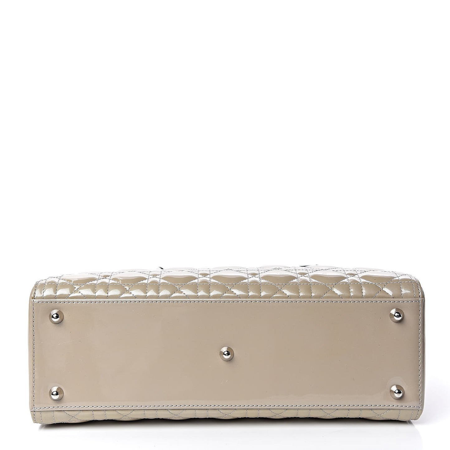 Patent Cannage Large Lady Dior Beige