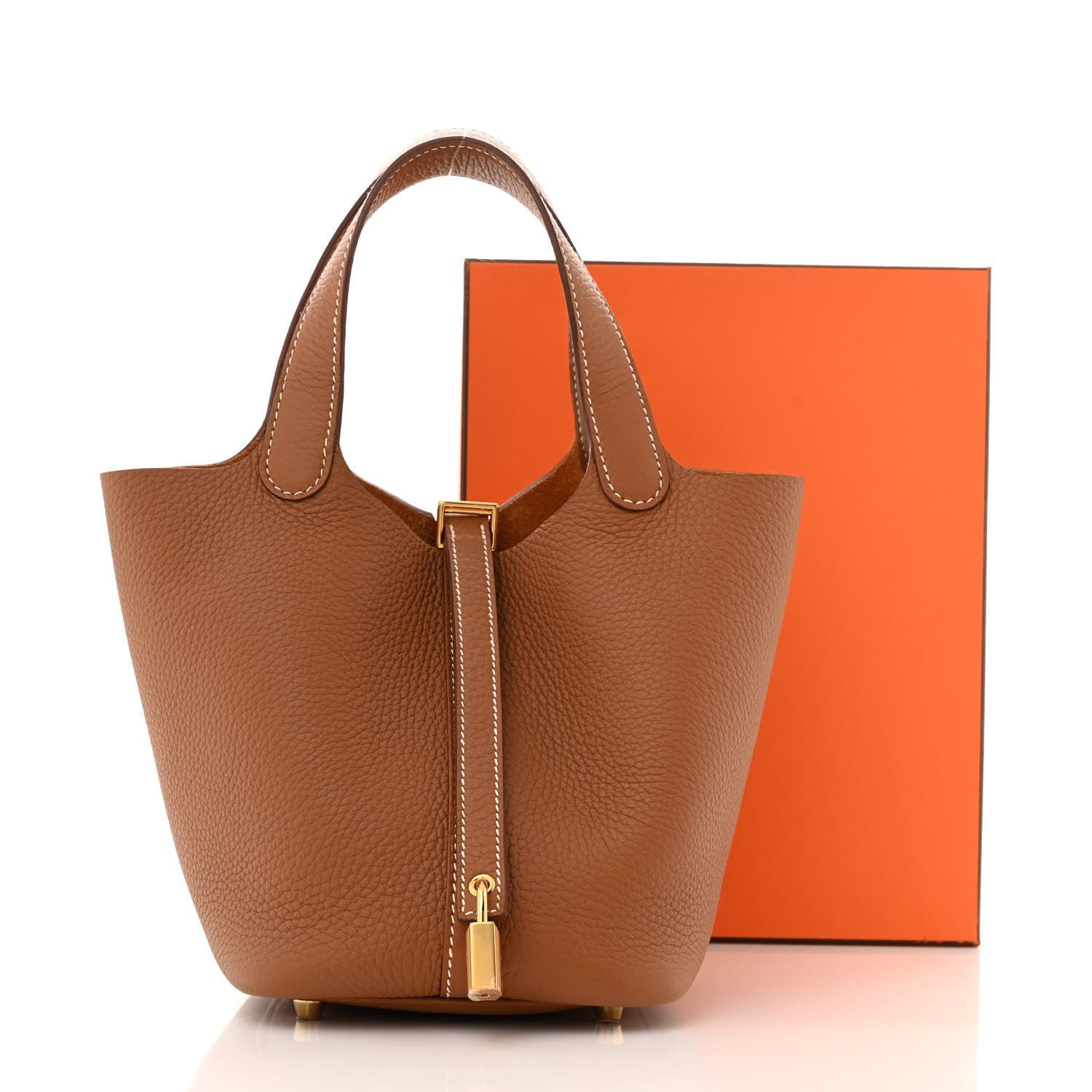 Hermes Taurillon Clemence Picotin Lock 18 PM Gold 11 of 11
