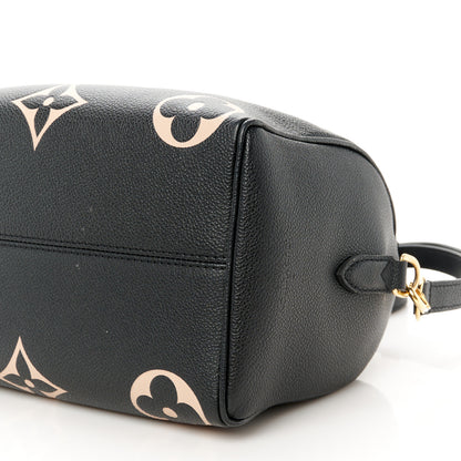 Louis Vuitton Empreinte Monogram Giant Speedy Bandouliere 25 Black Beige 12 of 13