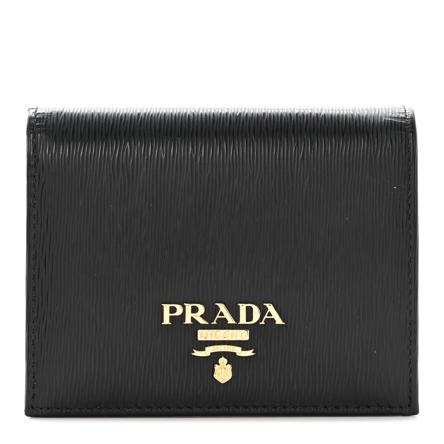 Vitello Move Bi-Fold Card Holder Wallet Black Lacca