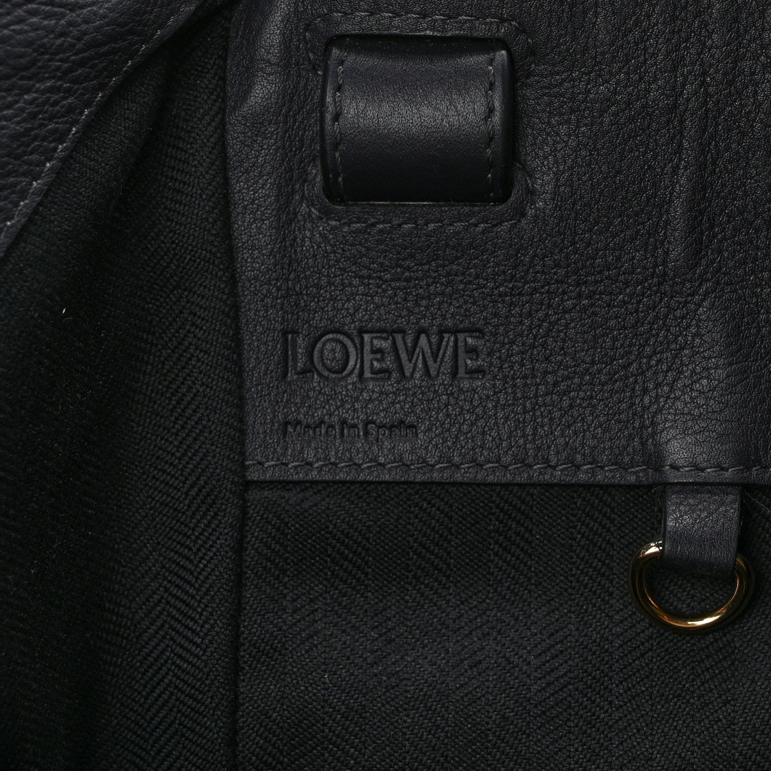 Loewe Calfskin Medium Hammock Shoulder Bag Grey Black 6 of 9