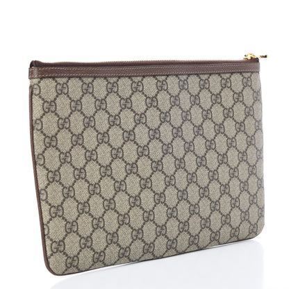 Gucci GG Supreme Monogram Large Ophidia Pouch Clutch Brown 3 of 10